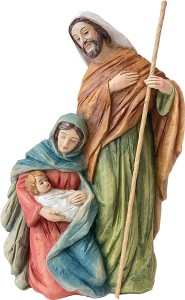 (K455) Św. Rodzina Bożonarodzeniowa (wygląd drewniany)- 20,0cm wysoka