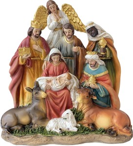 (K456) Piękna figura "Szopka Bożonarodzeniowa" - 14,5cm wysoka