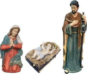 (K517) Św. Rodzina Bożonarodzeniowa (Żłóbek z siana)- 170cm wysoka