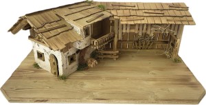 (S142) Szopka "Schwanhof", do figur o wys. 9-11cm- 70x39x30cm