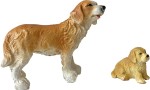 (T930) Pies z szczeniakiem, do figur o wys. 9-12cm