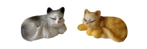 (T936) Śpiące koty do Szopki, do figur o wysokości 9-12cm