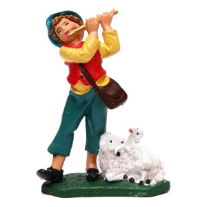 (11140-32) Chłopak z fletnią i owcami– do figur o wysokości 10cm