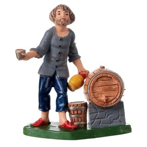 (11140-34) Mężczyzna przy beczce z winem– do figur o wysokości 10cm