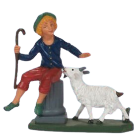 (11140-35) Młody wędrowiec z kozą– do figur o wysokości 10cm