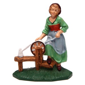 (11140-44) Kobieta przy kołowrotku- do figur o wysokości 10cm