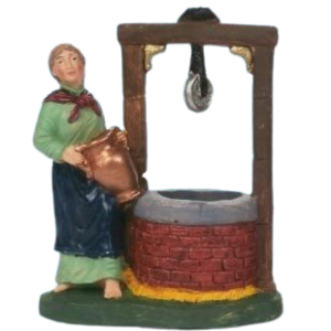 (11141-54) Kobieta z amforą przy studni- do figur o wysokości 10cm