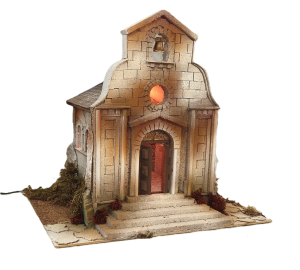 (27/194) Kościół z wyposażeniem do orientalnej Szopki- 40 x 45 x 47cm