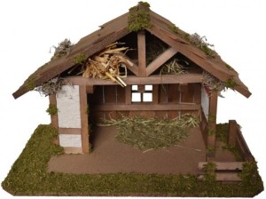 (1417/12) Szopka Bożonarodzeniowa 50x31x32cm, do figur o wysokości 12,0cm