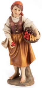 (21272/3) Kobieta z pełnym koszem owoców, do figur o wysokości 14-15cm