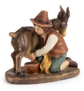 (21273/2) Chłopiec dojący kozę, do figur o wysokości 15cm