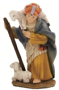 (13621-59) Owczarz z owcą (z podstawą), do figur o wys. 19cm