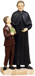 (9188) Don Bosco z uczniem Św. Dominik Savio - 20,0cm wysoka