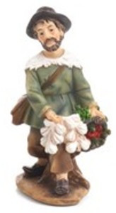 (K184-53) Sprzedawca warzyw (z podstawą), do figur o wysokości 15cm