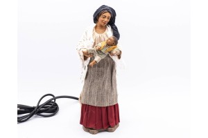 (HMCFI) RUCHOMA FIGURA DO SZOPKI- Matka z dzieckiem na rękach, do figur o wysokości 30cm