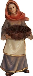 (K184-33) Dziewka z pustym koszykiem, do figur o wys. 15cm