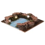 (11014) Ujście rzeki z oświetleniem LED - 14x15cm