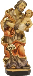 (H100-13) Św. Józef Cieśla z dzieciątkiem- 13,9cm wysoki