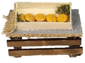 (10718/2) Stoisko na bazar ze serami - 9,5 x 6,5cm