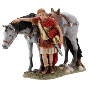 (420134000) Żołnierz rzymski z koniem, do figur o wysokości 13cm MORANDUZZO