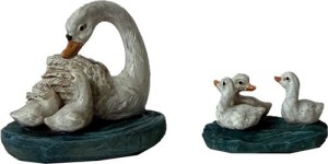 (T942) Rodzina łabędzi, do figur o wys. 7-10cm