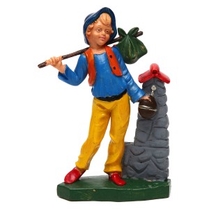(11148-23) Chłopiec z workiem przy fontannie – do figur o wysokości 12cm