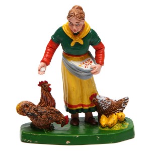 (11148-27) Kobieta karmiąca kury – do figur o wysokości 12cm