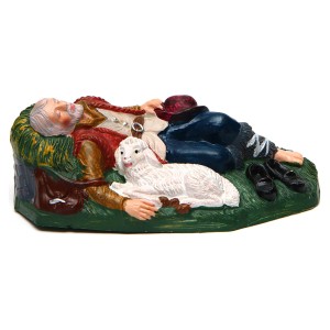 (11148-40) Śpiący mężczyzna z owieczką – do figur o wysokości 12cm