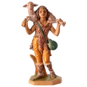 (11156-12) Pasterz z owcą na ramionach- kolorystyka drewniana – do figur o wysokości 15-16cm