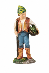 (C3286-5) Młody wędrowiec z koszem sałaty – do figur o wysokości 10cm