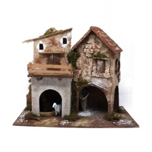 (11300) Domek do Szopki Bożonarodzeniowej, 28 x 15 x 28cm