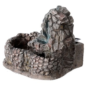 (11703) Fontanna z wodospadem i pompą na wodę 220V - 15x12x12cm
