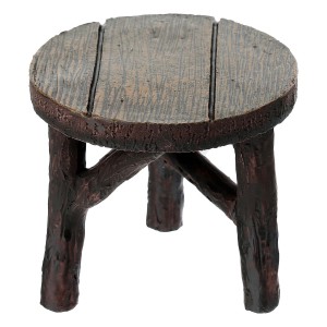 (12131) Okrągły Stół, wygląd drewniany- średnica 7cm- 6,5cm wysoki