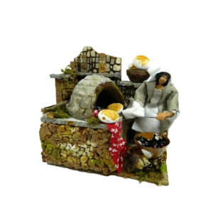 (84117) Piekarka przy piecu, RUCHOMA FIGURA na 220V, do figur o wys. 8-10cm