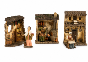 (PB22042) Zestaw scenek rzemieślniczych do szopki, do figur o wys. 10cm