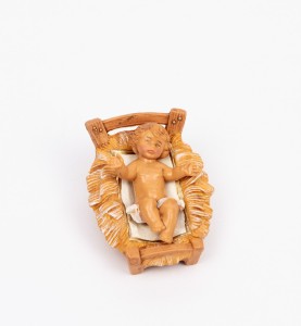 (12/3V) Dzieciątko Jezus w żłóbku – figurka do szopki FONTANINI – do figur o wys. 12cm