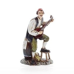 (420125104) Muzykant z mandoliną, do figur o wysokości 12cm MORANDUZZO