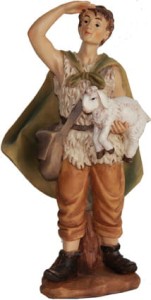 (PB19070-37) Pasterz z owcą na rękach, do figur o wys. 19cm