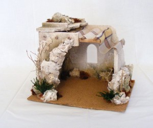 (27/129) Szopka orientalna, 30x20x25cm, do figur 10cm