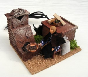 (29/030) Gospodyni gotuje, figura ruchoma + ognisko, 220V