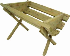 (Z079-30) Żłóbek drewniany dla Dzieciątka Jezus o wysokości 30cm