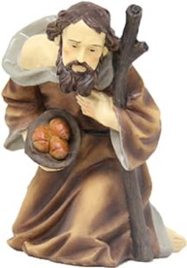 (K004-21) Pasterz, klęczący z chlebem, do figur o wys. 9cm