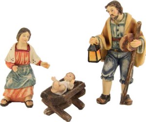 (K175-01) Św. Rodzina "Szopka Wiejska", do figur o wys. 12cm