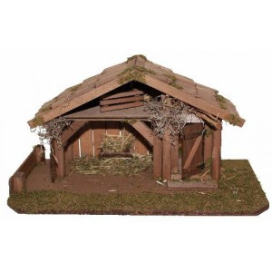 (1331/8) Szopka Bożonarodzeniowa, 45x24x22cm do figur o wysokości 8,0cm