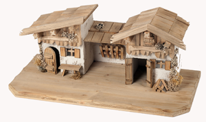 (S065-8) Szopka "Garmisch", do figur o wys. 8-10cm