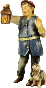 (K132-19) Właściciel domu z psem, do figur o wys. 8cm