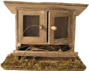 (Z107-G) Duża, dwu- drzwiowa klatka dla zająca, 10cm wysoka