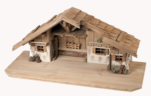 (S049) Szopka "Bayerwald", do figur o wys. 11-15cm