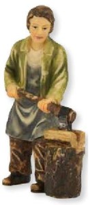 (K934) Chłopak rąbiący drzewo, do figur o wys. 10cm