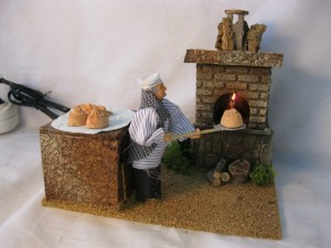 (29/031) Piekarz włoży chleb do pieca, figura ruchoma, 220V